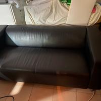 Divano ikea klippan pelle nera più  fodera