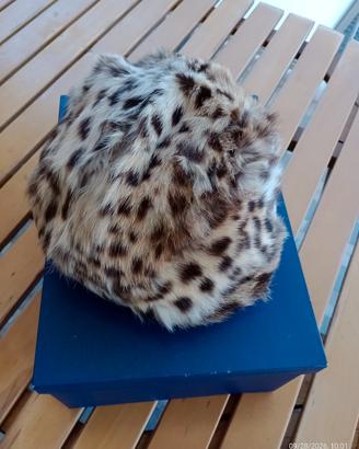 Cappello/Basco vintage in Ocelot (gattopardo)