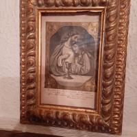 cornice con stampa religiosa dei primi 1900
