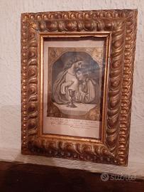 cornice con stampa religiosa dei primi 1900