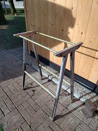 carrello porta televisione e televisione d'epoca 