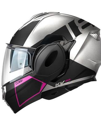 Casco Kappa flip back KV55 BASIC grigio rosa