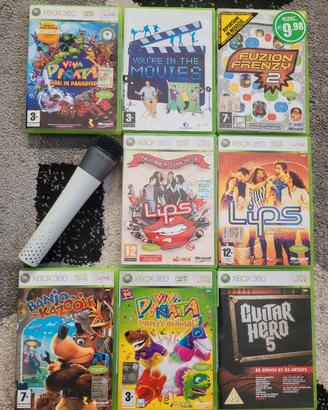 giochi + microfono per XBOX 360