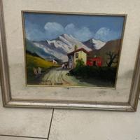 quadro con vetro a olio firmato Umber