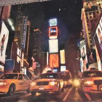 Tappeto vintage Times Square New York h100x120L.