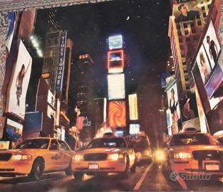 Tappeto vintage Times Square New York h100x120L.