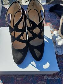 scarpe camoscio nere marca Baldinini