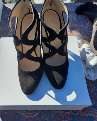 scarpe camoscio nere marca Baldinini