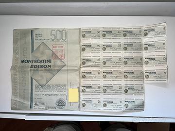 Certificato Montecatini Edison Montedison
