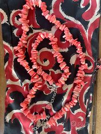 Set collana e bracciale corallo