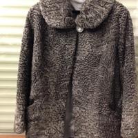 Giacca pelliccia grigio perla