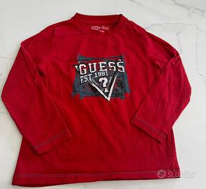 Maglietta Guess 3 anni rossa