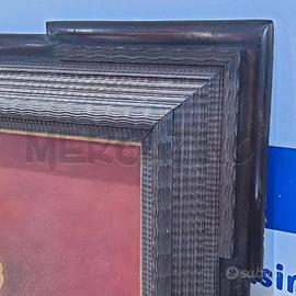 QUADRO 800 CORNICE LEGNO LAVORATA 122X92 VASO ROSE