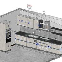 Cucina lineare moderna 4 mt con elettrodomestici