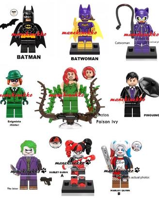 9 minifigure BATMAN set supereroi DC simil Lego