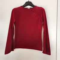top in velluto rosso