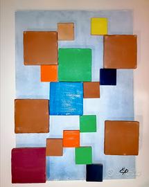 Quadro Astratto Materico 50x36 cm 