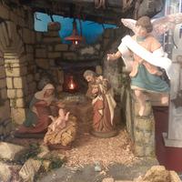 PRESEPE STALLA CON FONTANA NATALE