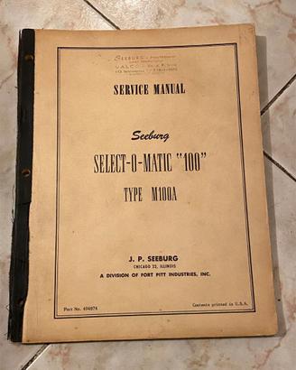 Raro manuale tecnico Seeburg M100A ORIGINALE
