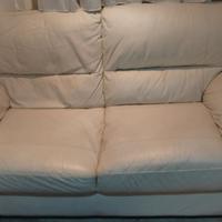 Divano panna in pelle Château d'Ax 2 posti