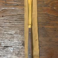 Taglia carte vintage in ottone e legno