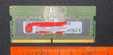 banco di ram RAM DDR5 4800 sodimm da 8GB