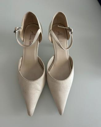 Scarpe da sposa n. 37,5, tacco 5 cm. Anna Bella