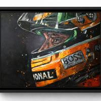 Litografia di Ayrton Senna.