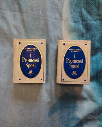 due volumi in miniatura "I Promessi Sposi"