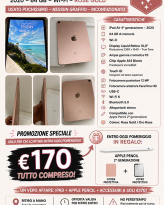 IPAD AIR 4ª GENERAZIONE – 64 GB – WI-FI