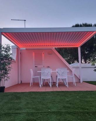 Pergola bioclimatica 3x4 + led rgb gazebomatic
