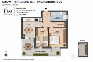 Pontedecimo trilo ristrutturato con balcone