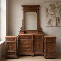 comò antico e coppia comodini fine '800/inizi '900