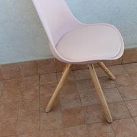 Coppia Sedie Stile Scandinavo - colore rosa