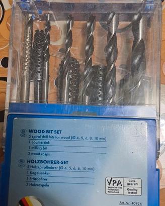 Set punte trapano legno 10 pz powerfix