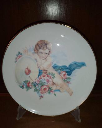 Piatto Ceramica Porcellana Limoges France Oro ali