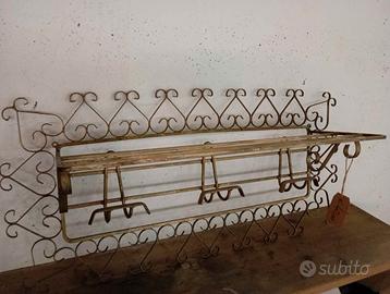 Attaccapanni da parete in metallo Vintage cm 75x35