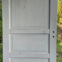 5 porte in massello di pino bianche venate