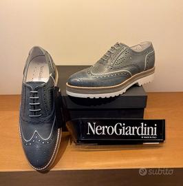 NeroGiardini Scarpa stringata Donna N° 38, NavyBlu