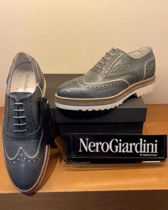 NeroGiardini Scarpa stringata Donna N° 38, NavyBlu