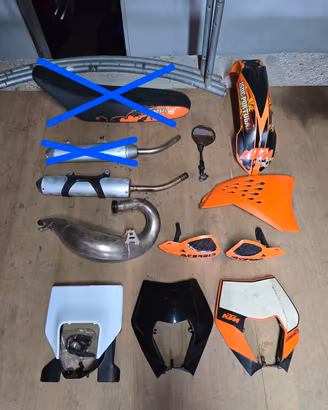 ricambi ktm exc dal 2008 al 2011 e altre moto