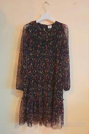 Vestito bambina con maniche trasparenti 