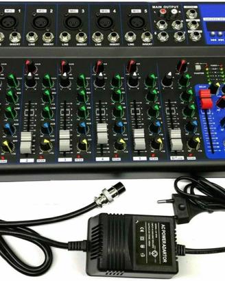 MIXER AUDIO 7 CANALI PROFESSIONALE USB CON ECHO DE