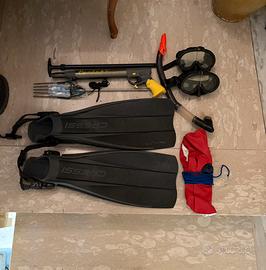 Kit pesca subacquea Cressi fucile maschere pinne