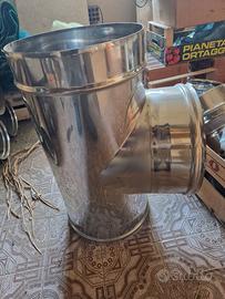 raccordo a T acciaio inox canna fumaria