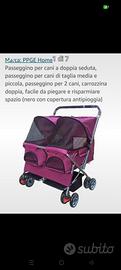 passeggino gemellare per cani o gatti