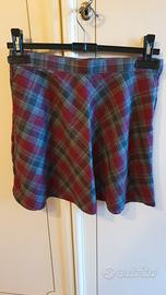 Minigonna a quadri rossi e grigio  Alcott