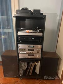Stereo Akai + lettore cd Sony