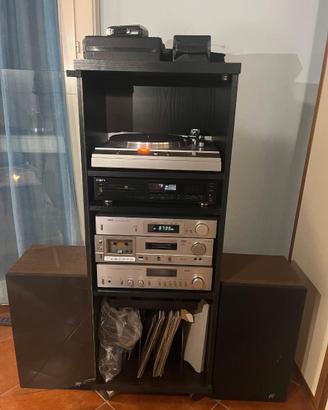 Stereo Akai + lettore cd Sony