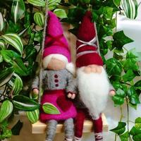 Nuovo - Coppia gnomi del bosco nonni  Waldorf